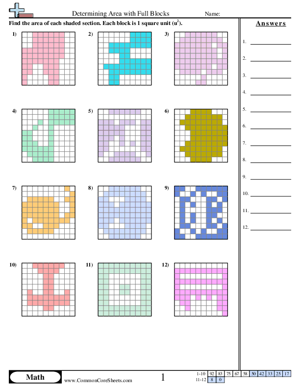Blocks (Whole) Worksheet - Blocks (Whole) worksheet