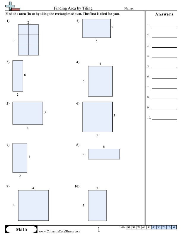 Area & Perimeter Worksheets | Free - Distance Learning, worksheets and more: CommonCoreSheets