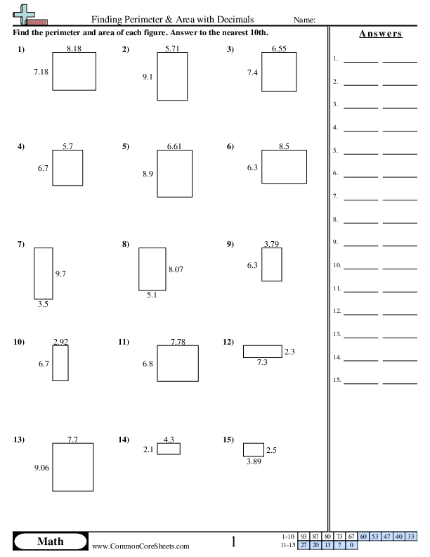 Area & Perimeter Worksheets | Free - Distance Learning, worksheets and ...