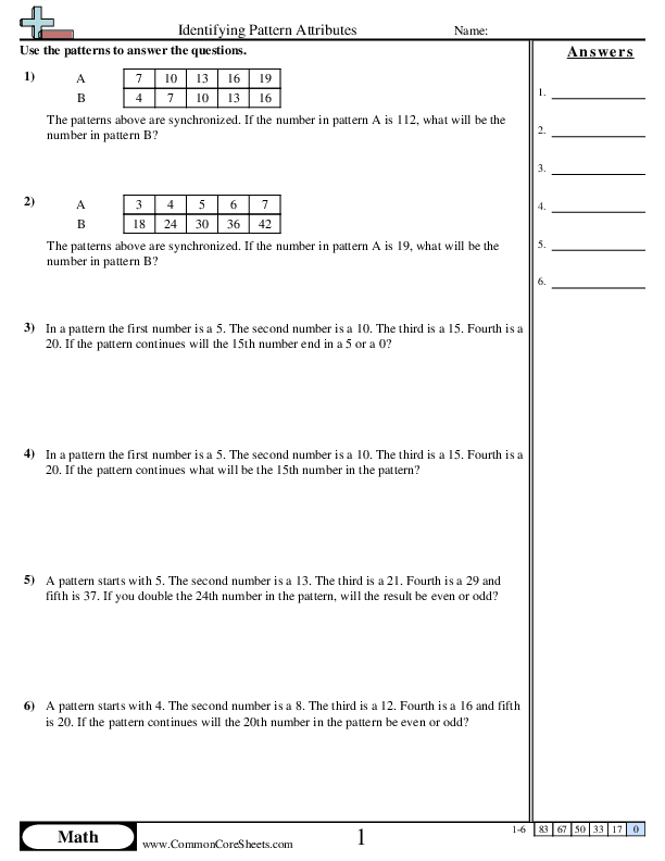 Patterns & Function Machine Worksheets | Free - Distance Learning ...