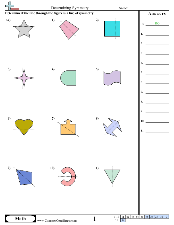 4.g.3 Worksheets - Determining Symmetry worksheet