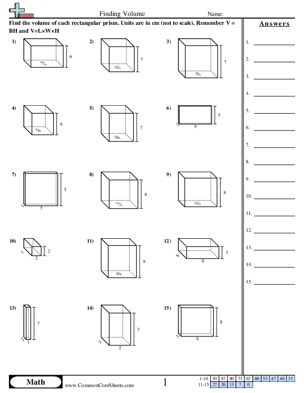 Volume Worksheets | Free - Distance Learning, worksheets and more ...