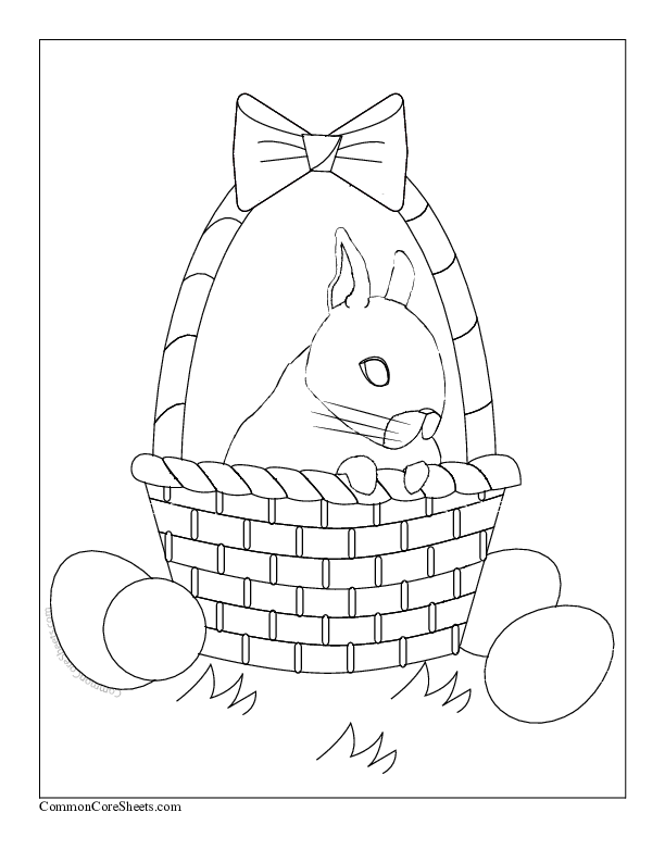 Coloring Sheets - easter_bunny_basket worksheet