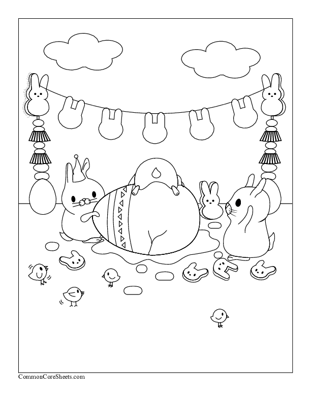 Coloring Sheets - easter_bunny_candy worksheet