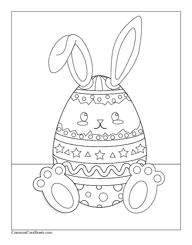 Coloring Sheets - easter_bunny_egg worksheet